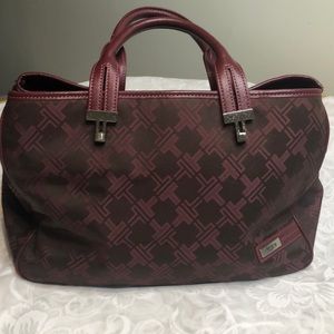Tumi signature Maroon tote like new with dust bag